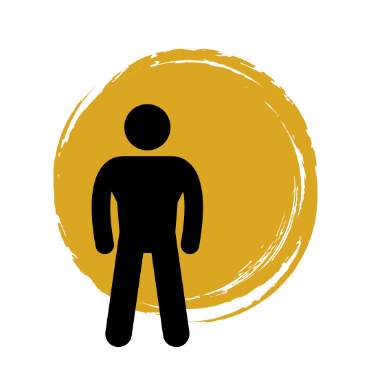 stick figure of bulky person